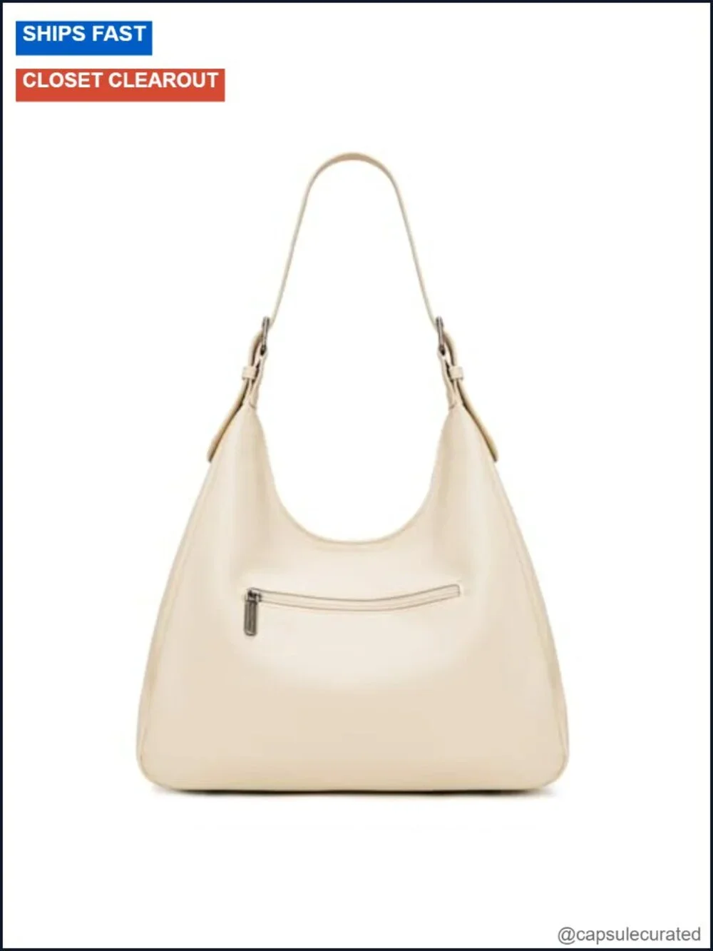 Women's Slouchy Hobo Shoulder Bag Soft PU Leather Multi-Pocket Handbag